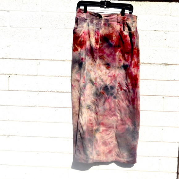 Tie Dyed Handmade Eddie Bauer Long Skirt Magenta - Picture 3 of 6